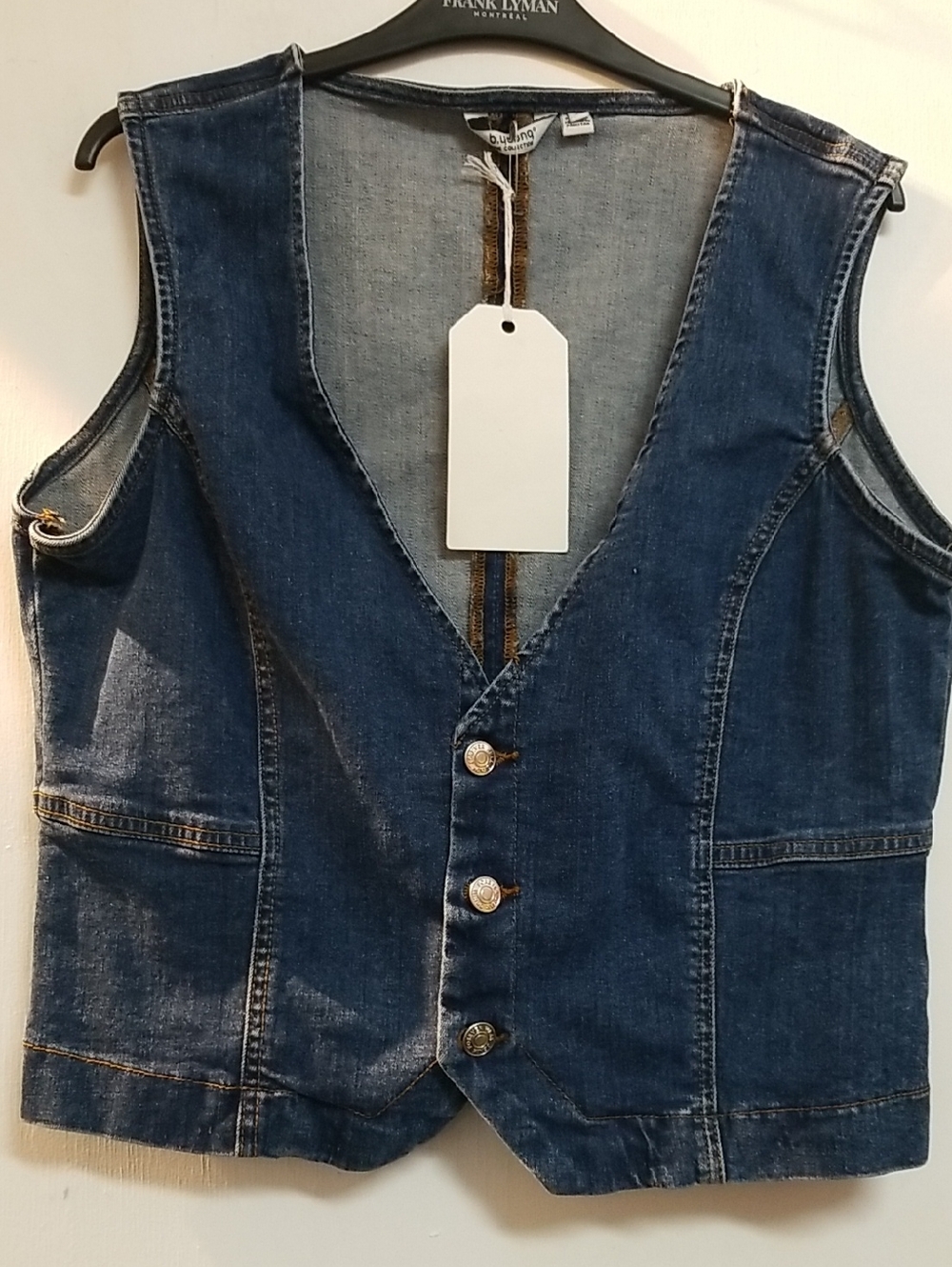 Denim Vest - Blue Women's Button-Front Vest